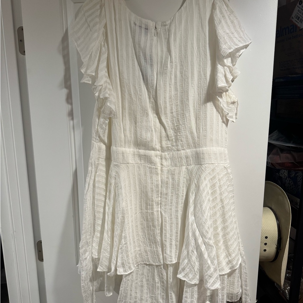 White Ruffled Romper - Picture 2 of 2